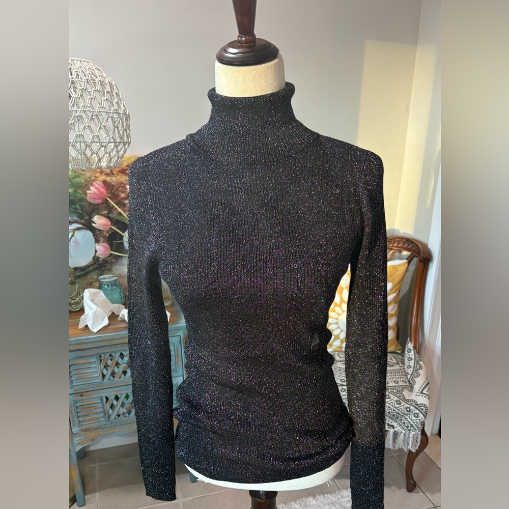 Express Black Metallic Sweater